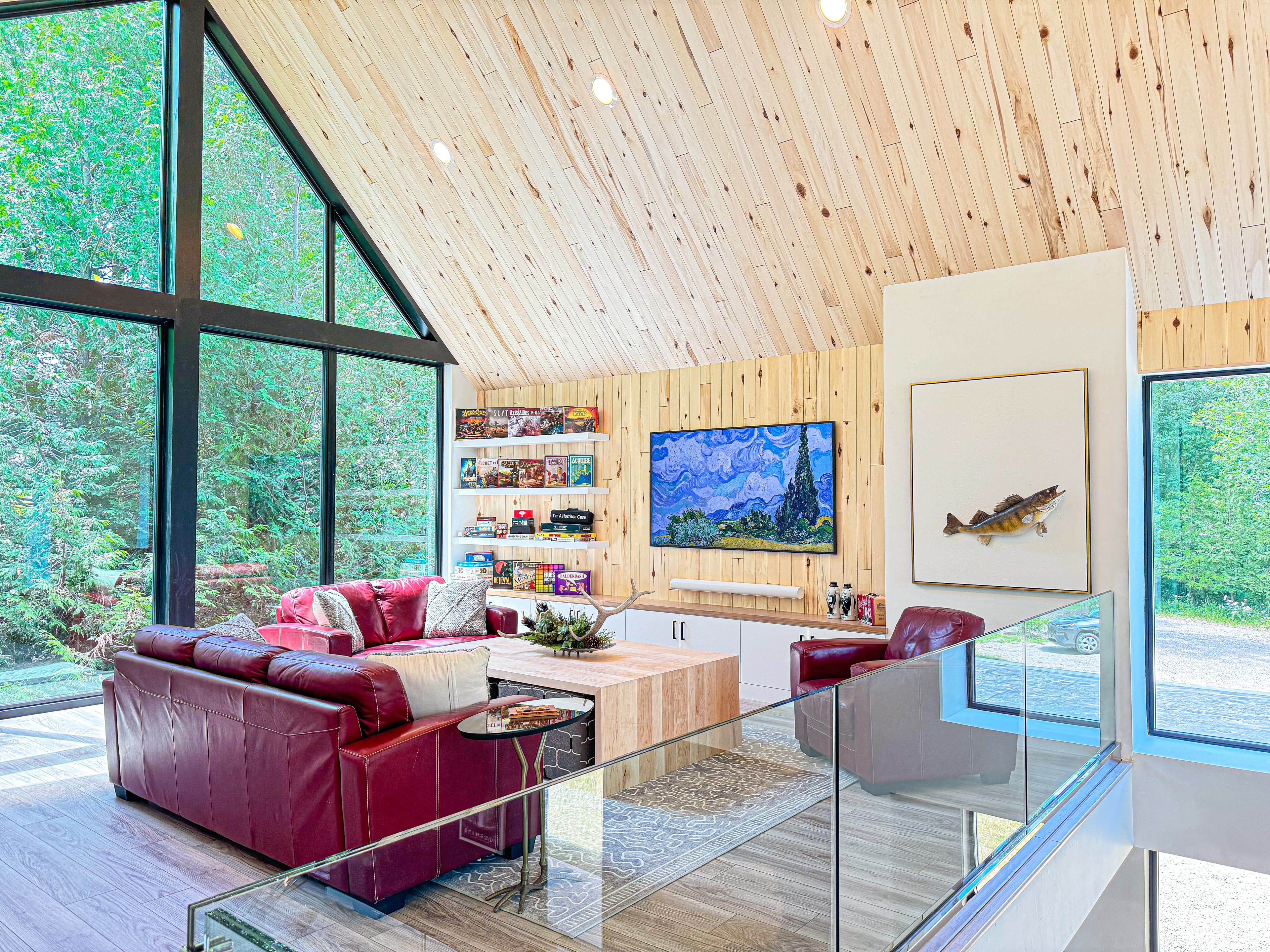 Living room loft area